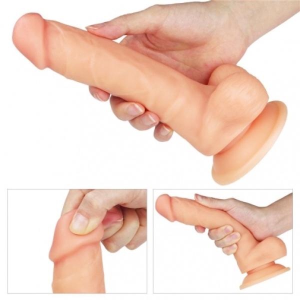 Easy Strapon Set w Balls 7.5'' - Flesh：圖片 4