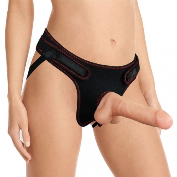 Easy Strapon Set w Balls 7.5'' - Flesh