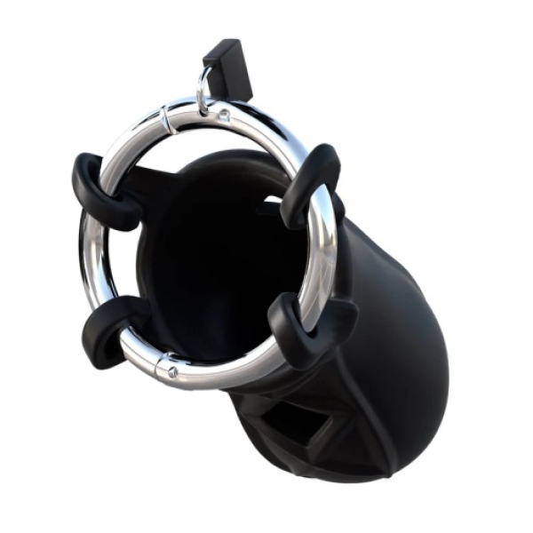 Extreme Silicone Cock Block - Black：圖片 3