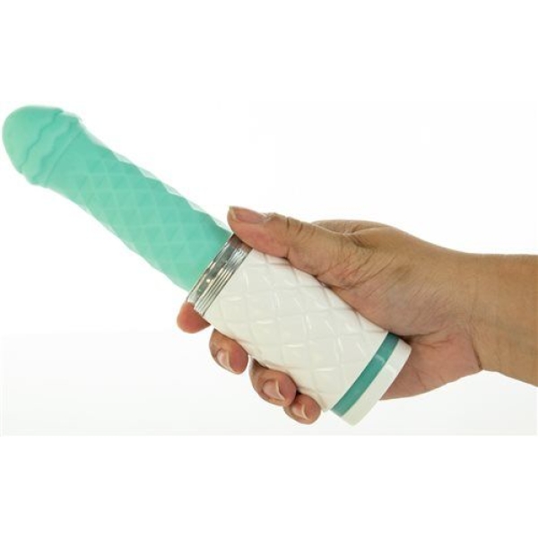Feisty Thrusting Vibrator - Teal - Image 2
