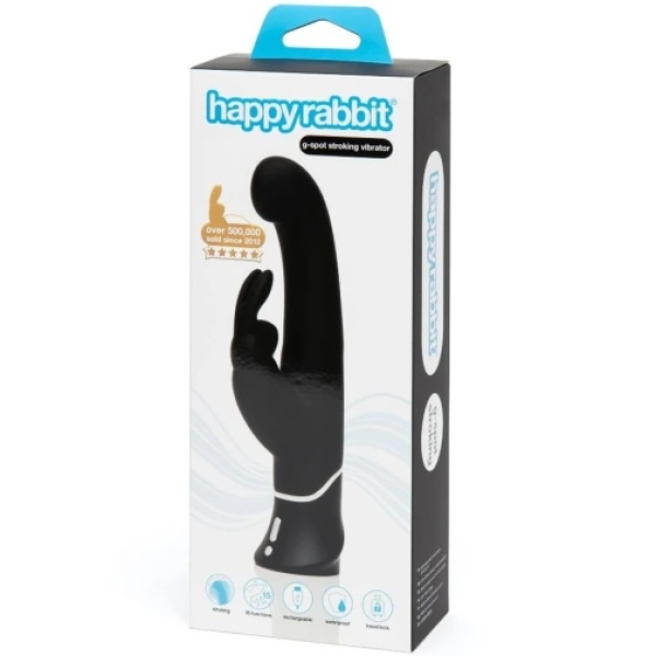 G-Spot Stroker Rabbit Vibrator - Black：圖片 5