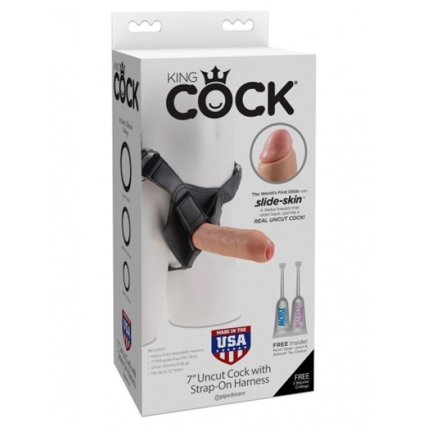 Harness 7″ Uncut Cock - Flesh：圖片 10