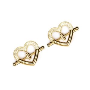 Heart Shaped Nipple Clamps - Gold
