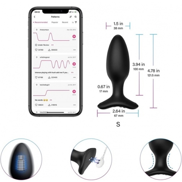 Hush 2 - Butt Plug 1.5'' - Black - Image 6