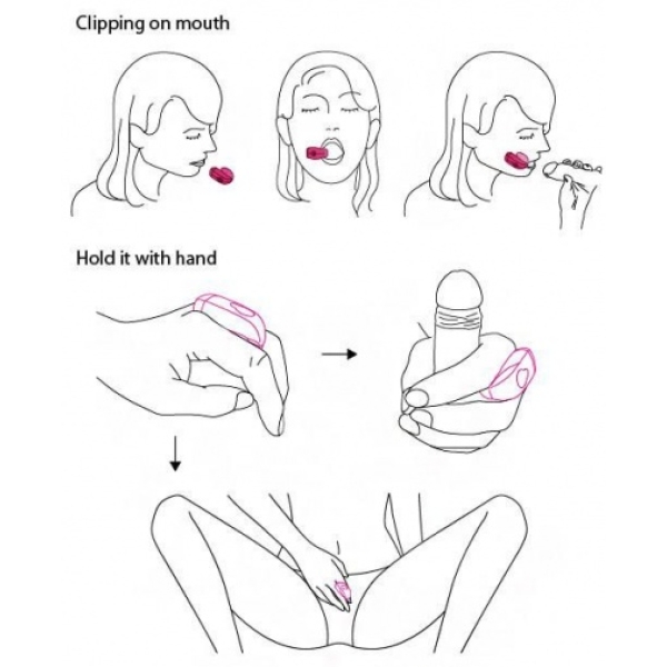 J2S Re-chargeable Oral Vibrator - Cerise - Image 12