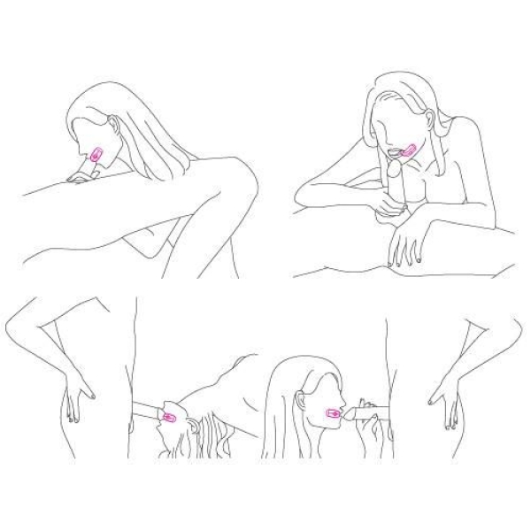 J2S Re-chargeable Oral Vibrator - Cerise - Image 13