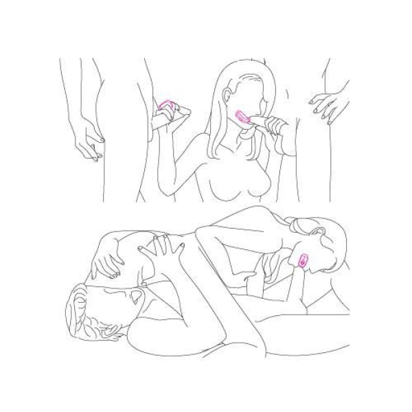 J2S Re-chargeable Oral Vibrator - Cerise - Image 14