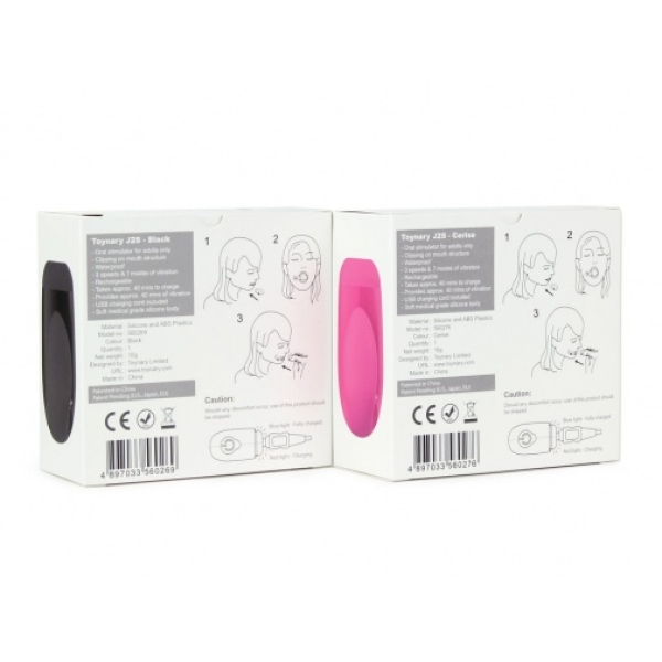 J2S Re-chargeable Oral Vibrator - Cerise - Image 10