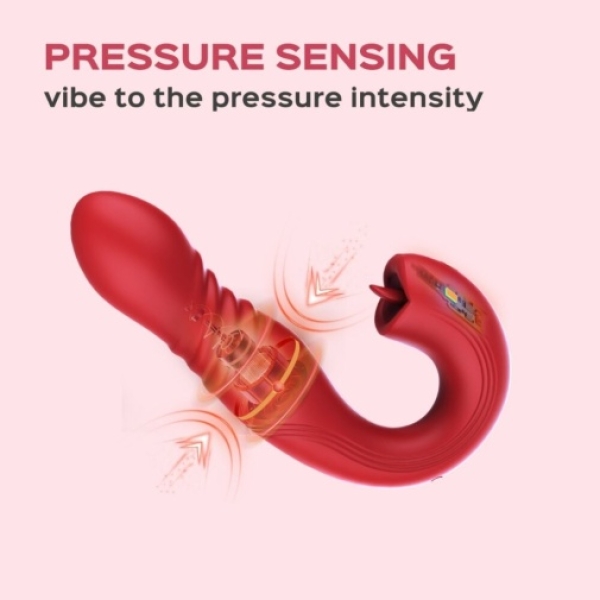 Joi Thrust 2 Sensing G-Spot App Vibrator - Red - Image 4