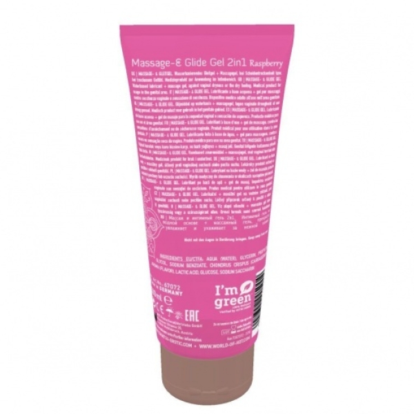 Massage & Glide Gel 2in1 Raspberry - 200ml：圖片 3