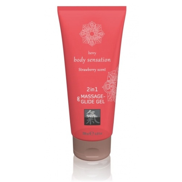 Massage & Glide Gel 2in1 Strawberry - 200ml