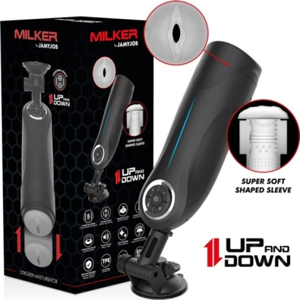 Milker Up and Down Stroker - Black
