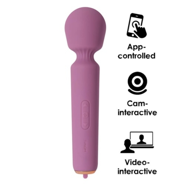 Mini Emma Neo Interactive Wand Vibrator - Romantic Rose