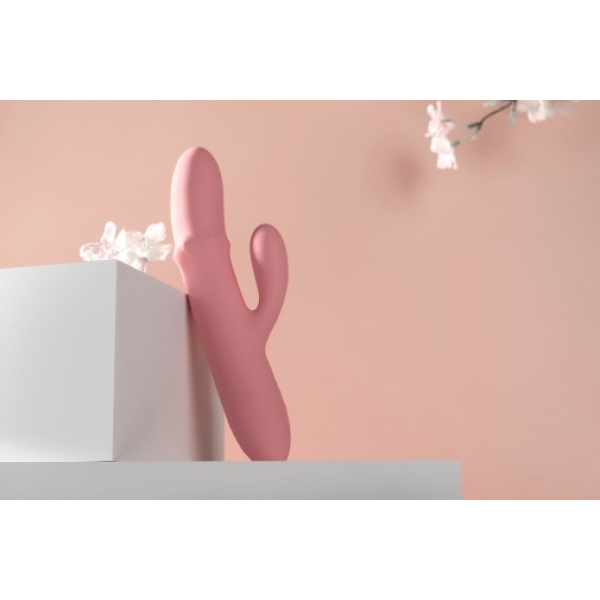 Mora Neo Interactive Rabbit Vibrator - Peach Pink - Image 11