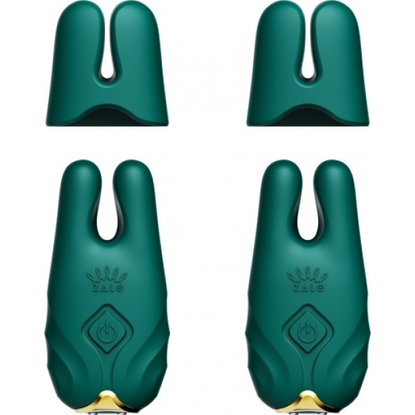Nave APP Vibro Nipple Clamps - Turquoise Green：圖片 3