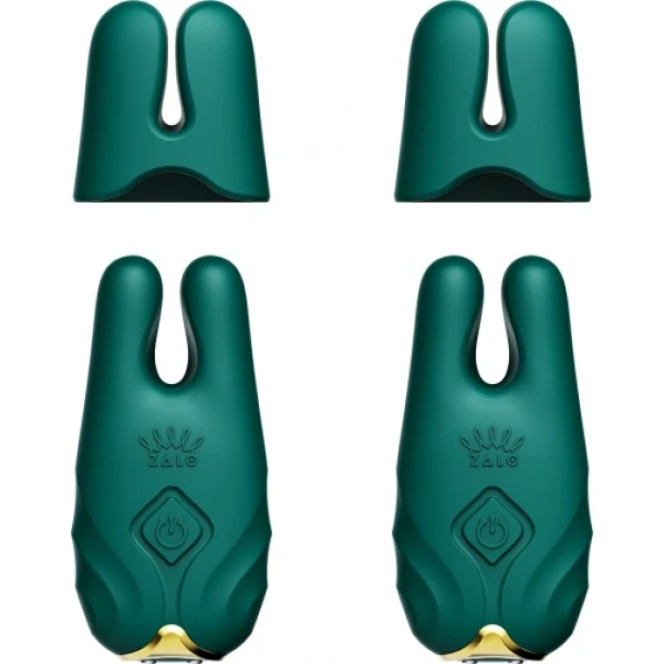 Nave APP Vibro Nipple Clamps - Turquoise Green：圖片 3