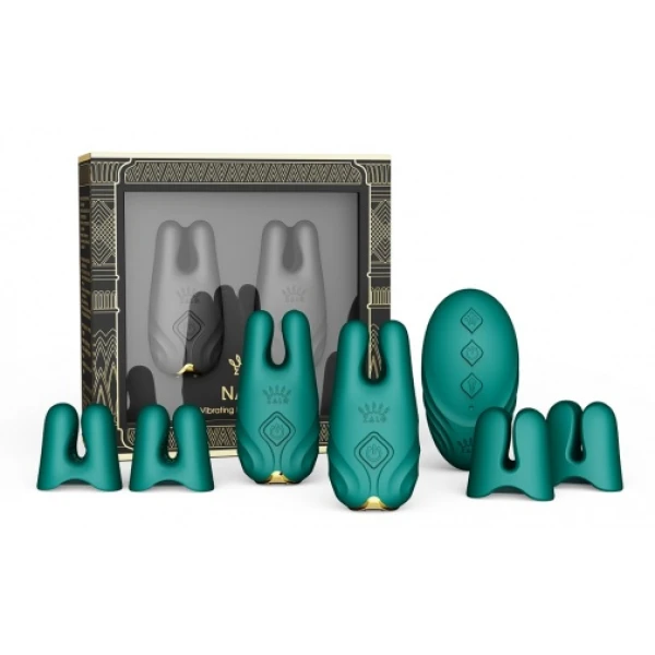 Nave APP Vibro Nipple Clamps - Turquoise Green - Image 6