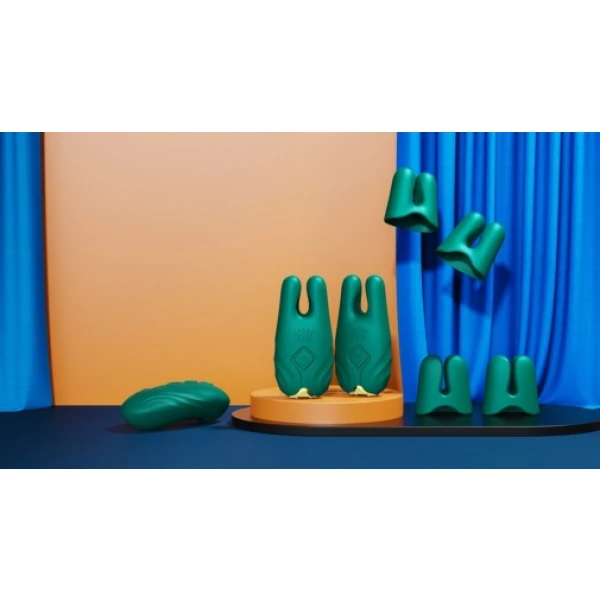 Nave APP Vibro Nipple Clamps - Turquoise Green：圖片 9