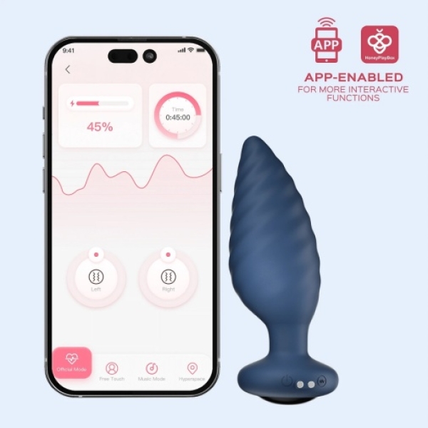 Noah Rotating Butt App Plug - Purple - Image 2