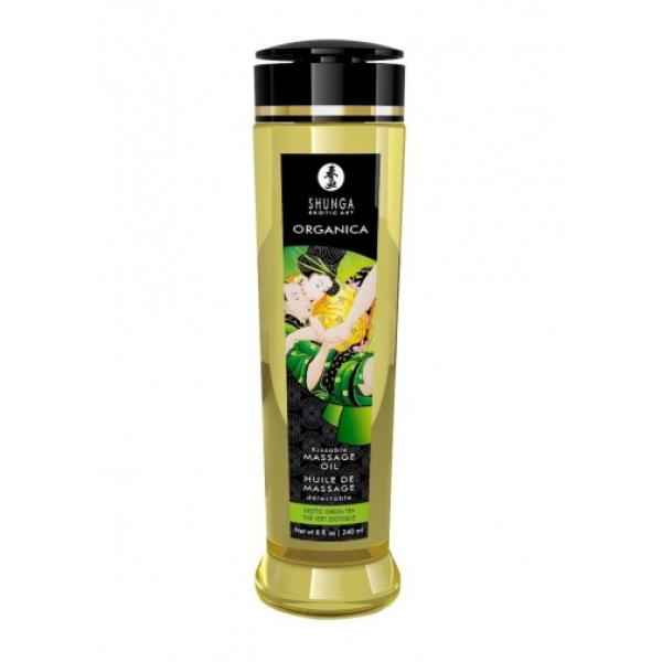 Organica Kissable Massage Oil Green Tea - 240ml