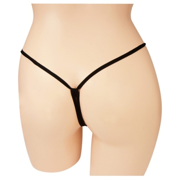 P015 Lace Thong - Black：圖片 2