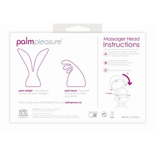 Palm Pleasure 2 Silicone Massager Heads - Image 3