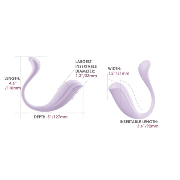 Phoenix Neo 2 Interactive Egg Vibrator - Pastel Lilac：圖片 14