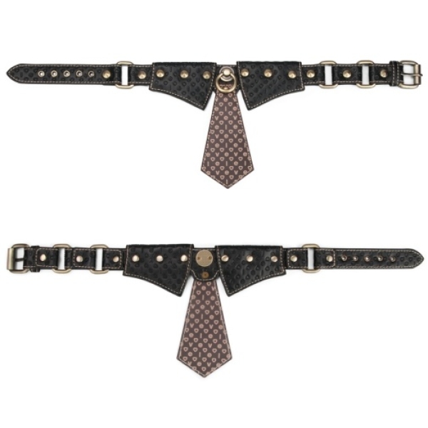 Rebellion Reign Collar w Leash - Black - Image 5