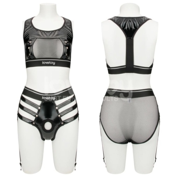Rebellion Reign Harness Strap-On Set XS/S - Black - Image 3