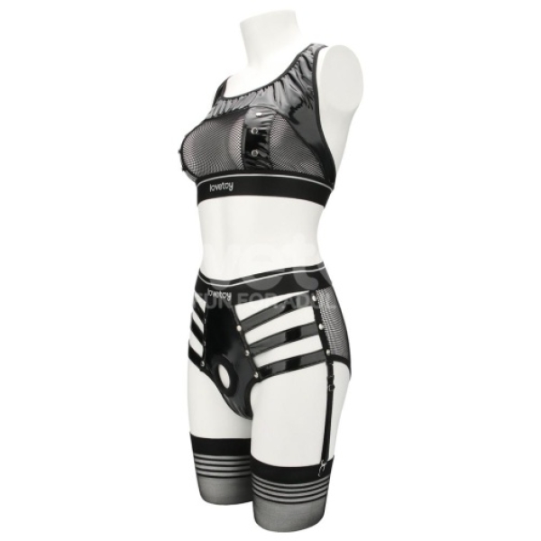 Rebellion Reign Harness Strap-On Set XS/S - Black - Image 4