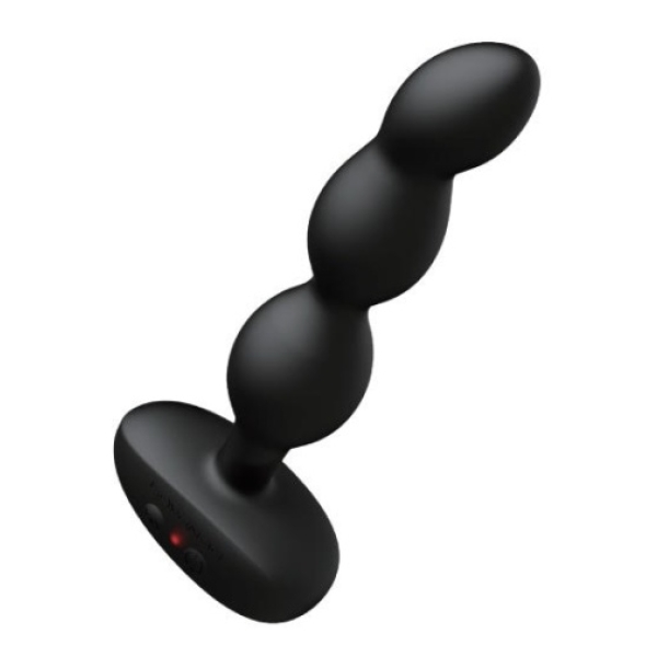 Ridge Vibro Anal Beads - Black