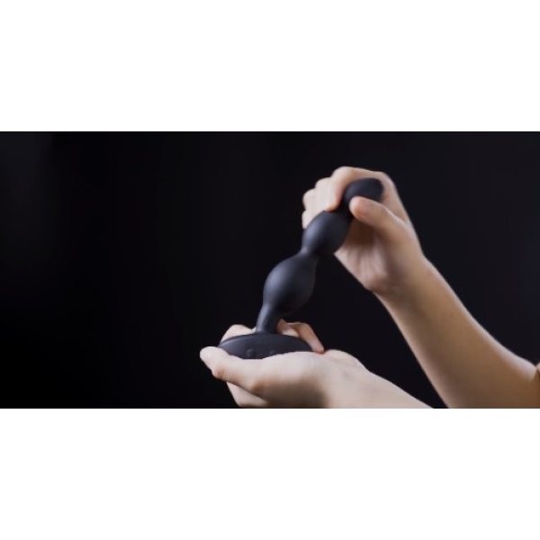 Ridge Vibro Anal Beads - Black - Image 7