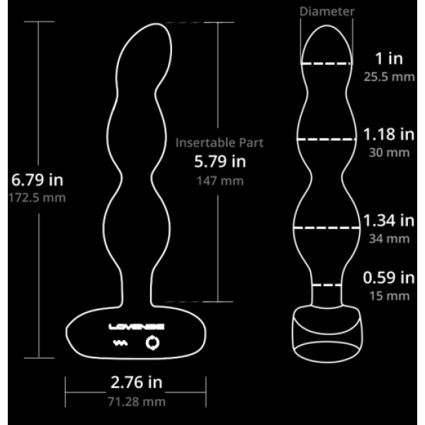 Ridge Vibro Anal Beads - Black - Image 10