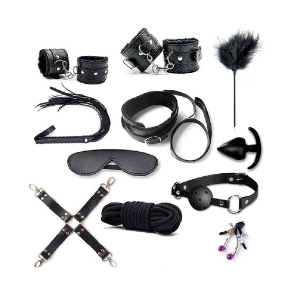 SM Bondage 11pcs Set - Black
