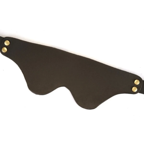 Samurai Leather Blindfold - Black - Image 2