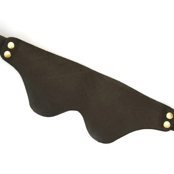 Samurai Leather Blindfold - Black - Image 3