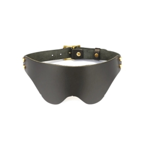 Samurai Leather Blindfold - Black