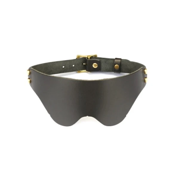 Samurai Leather Blindfold - Black