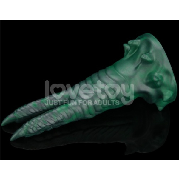 Savage Charm Vibro Dildo - Blue - Image 7