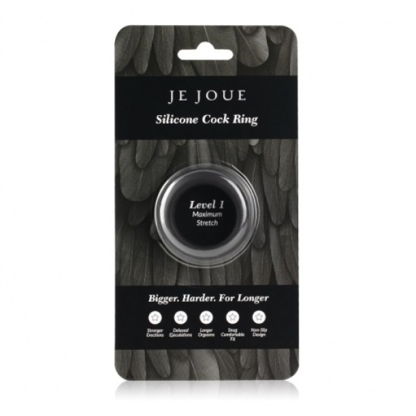 Silicone Cock Ring - Maximum Stretch - Black - Image 4