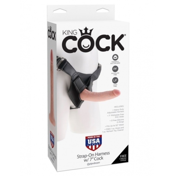 Strap-On Harness 7″ Cock - Flesh - Image 8