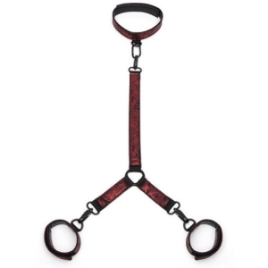 Sweet Anticipation Collar w Cuffs - Red