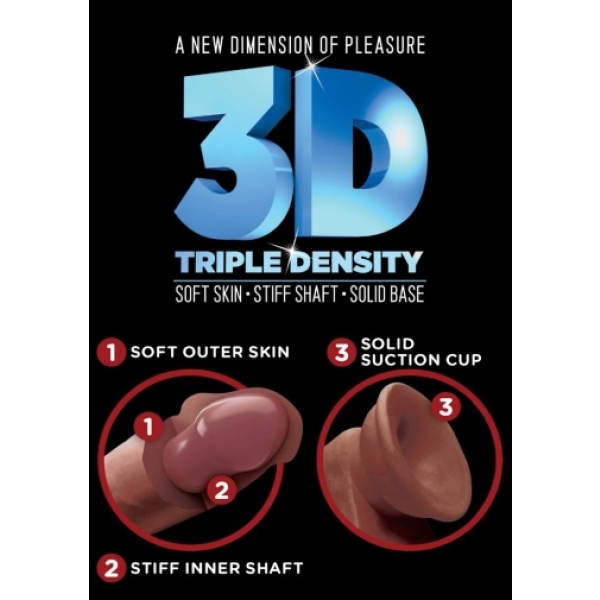 Triple Density Cock 6" - Brown - Image 3