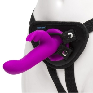 Vibro Strap-On Harness Set - Purple