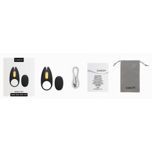 Winni 2 APP Vibro Ring - Black - Image 11